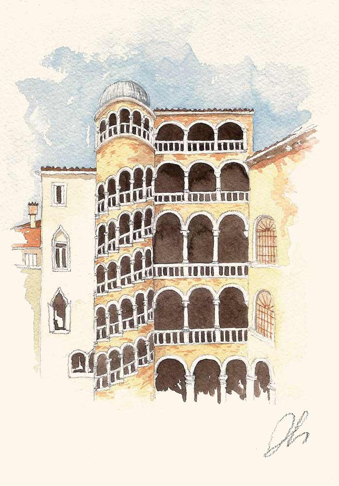 Postcard “Bovolo Staircase”