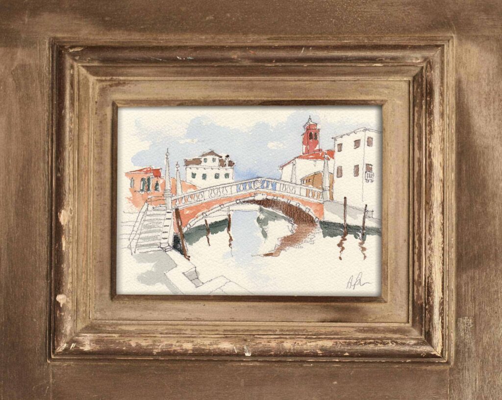 Ponte delle Guglie acquerello