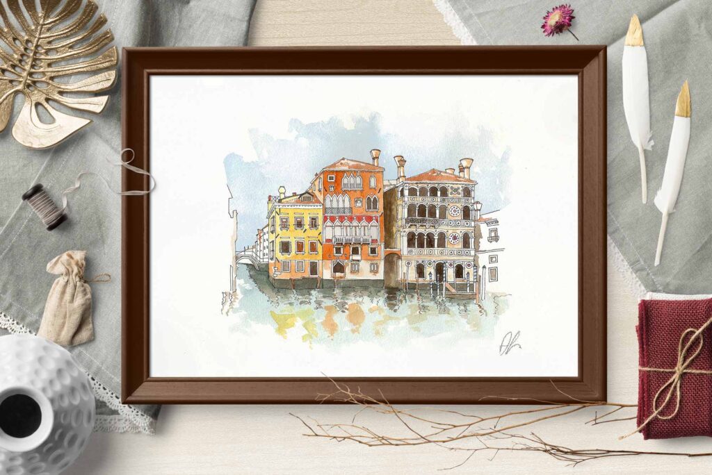 Palazzi sul Canal Grande con Ca’ Dario