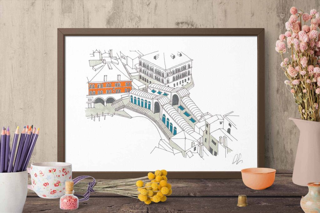 Rialto Bridge Drawing
